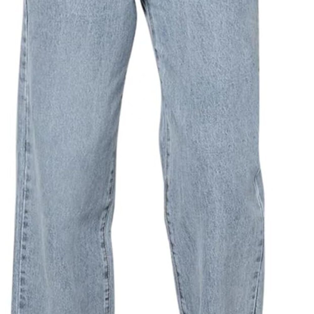 Straight Leg Jeans for Women High Waisted Jeans Frayed Baggy Pants Raw Hem Loose